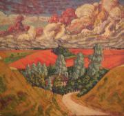 konrad magi Road from Viljandi to Tartu oil on canvas